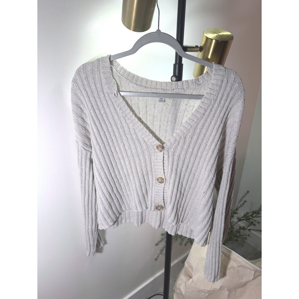American Eagle perfect oatmeal cardigan trending boxy loose fit buttons fall md